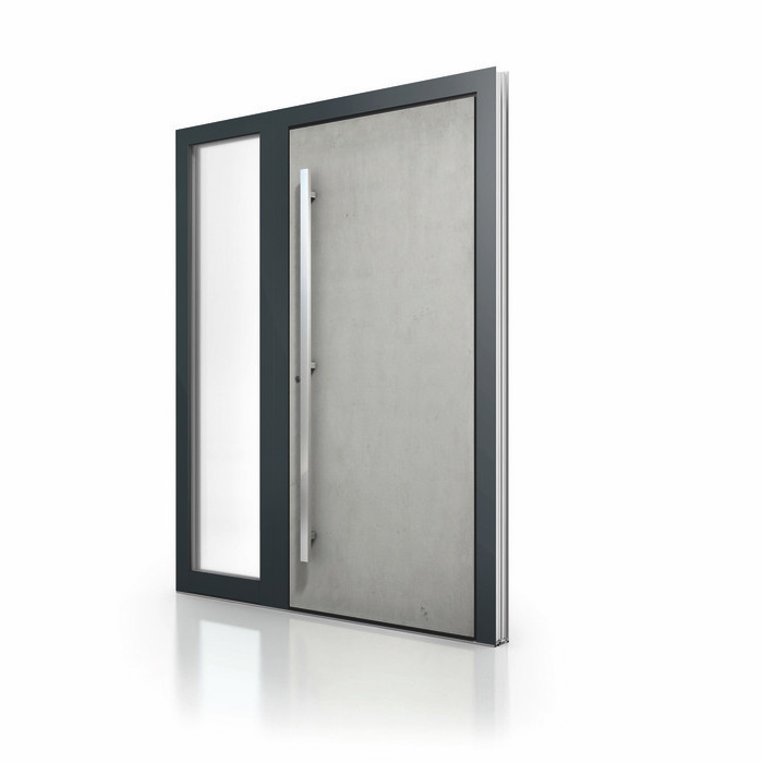 Aluminum Entrance Door AT 410 Glass Insert NeuFenster Windows and Doors