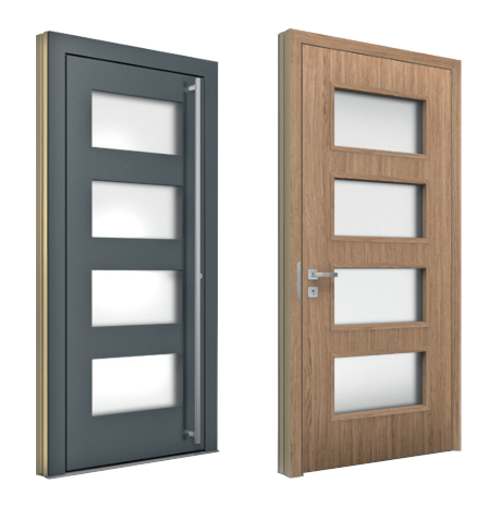 Aluminum Entrance Doors with Glass Inserts