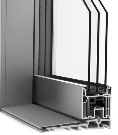 Portes en bois en aluminium d'ascenseur et de glissière européennes faites sur commande Portes coulissantes à faible valeur U à triple vitrage